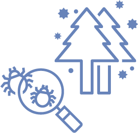 スギ花粉とダニのイメージイラスト